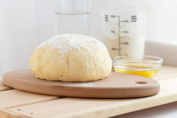fresh homemade dough for fragrant baking