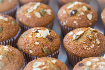 Close up banana cup cake