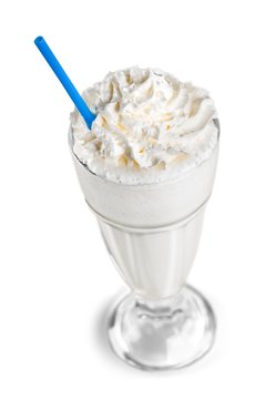 Milk shake isolated on white background