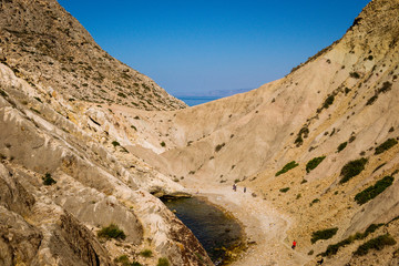 Beautiful background of a Moroccan beach with waves and sea
