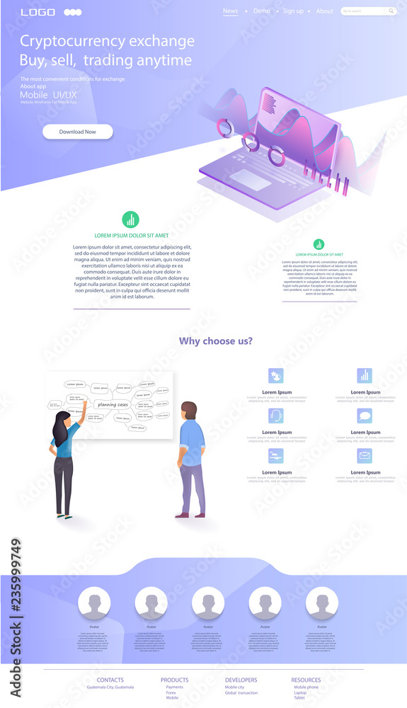 Poster One page website design template for business. Online statistics and data Analytics, business strategy and analytics. Modern vector illustration concepts for website and mobile website development. 