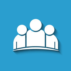 Teamwork People Profile. Vector Logo Design