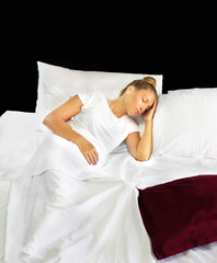 Photo of a woman sleeping 