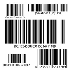 BarCode Set Vector. Universal Product Scan Code.