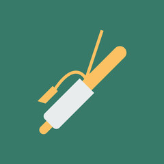 Silhouette icon curling iron