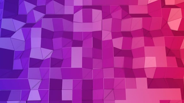 animated looped low poly colorful background. 3d render