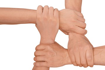 hands linking