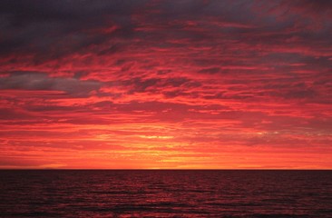 coucher de soleil sur la plage en Australie