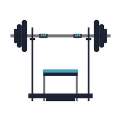 Gym iron barbell with stretcher