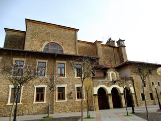 Fototapeta na wymiar Church Franciscanos in Zarautz town close to San Sebastian, gipuzkoa, Spain