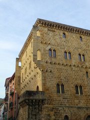 Fototapeta na wymiar Medieval Luzea Tower in Zarautz, Gipuzkoa, Spain 