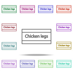 box of chicken legs concept line icon. Elements of fast food in multi color style icons. Simple icon for websites, web design, mobile app, info graphics