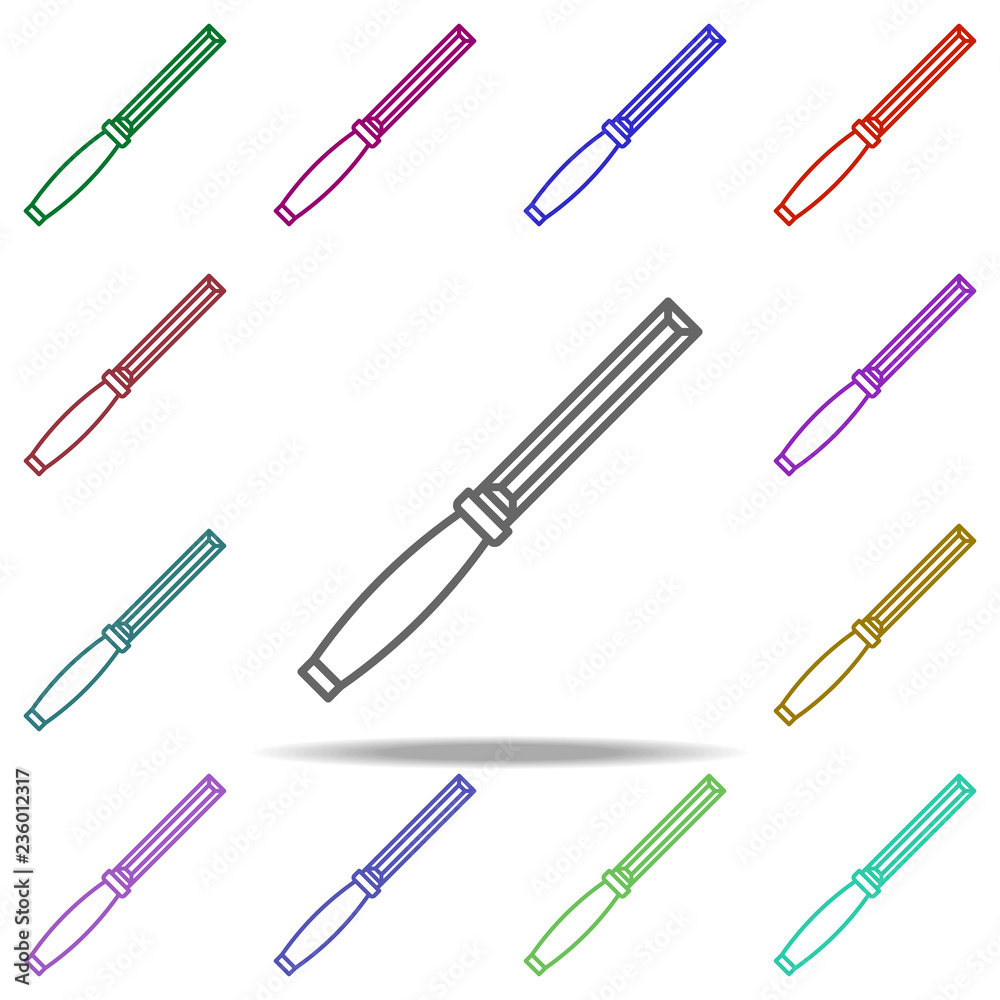 Poster file concept line icon. elements of construction tools in multi color style icons. simple icon for w