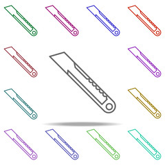 cutter concept line icon. Elements of construction tools in multi color style icons. Simple icon for websites, web design, mobile app, info graphics