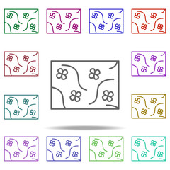 Fototapeta premium wallpaper concept line icon. Elements of construction tools in multi color style icons. Simple icon for websites, web design, mobile app, info graphics