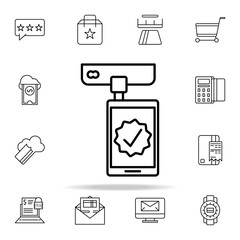 mobile payment icon. online shopping icons universal set for web and mobile