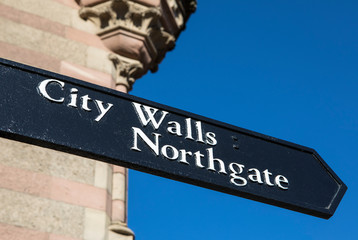 Obraz premium City Walls Sign in Chester