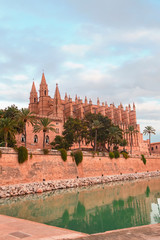 Catedral de Mallorca in Palma town on Mallorca Island in Spain.