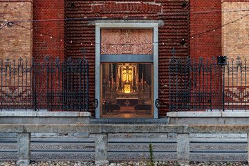 The door to the church