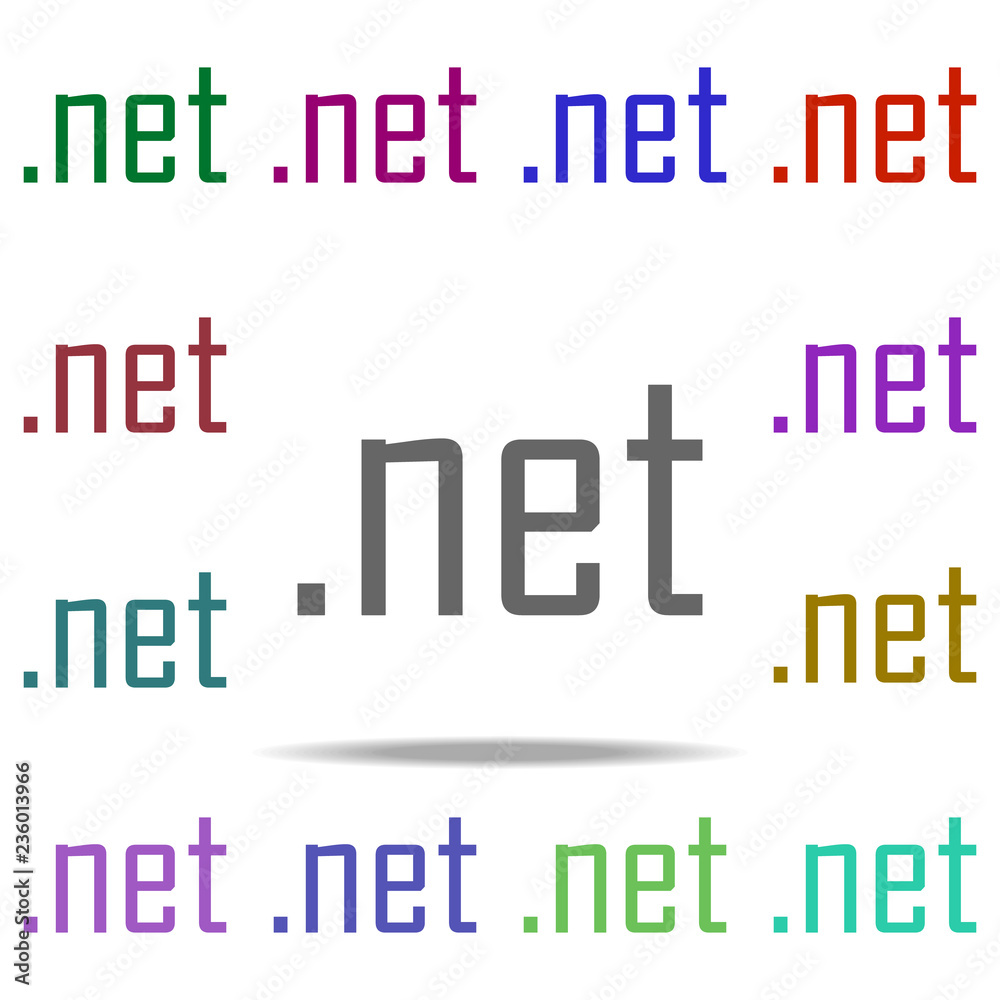 Poster domain net icon. elements of online and web filled in multi color style icons. simple icon for websi