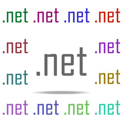 domain net icon. Elements of online and web filled in multi color style icons. Simple icon for websites, web design, mobile app, info graphics