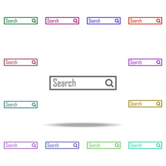 Search icon. Elements of online and web filled in multi color style icons. Simple icon for websites, web design, mobile app, info graphics
