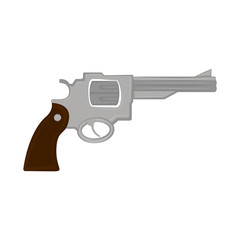 Isolated revolver icon. Weapon. Vector illustration design