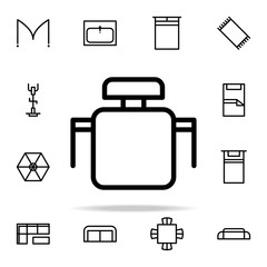 desk chair icon. furnitures icons universal set for web and mobile