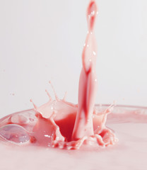 Splash of fruit milk cocktail. Fruit drink