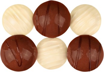 White and Milk Chocolates Truffles -Isolated