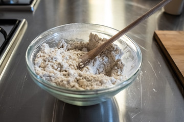 Bowl with rice flour