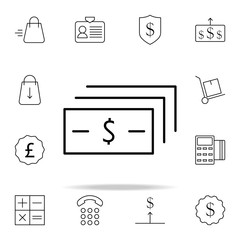 bill dollar icon. e-commerce icons universal set for web and mobile
