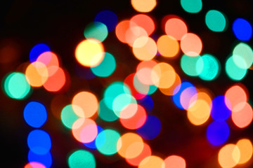 Colorful lights bokeh background, Chrismas