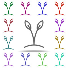 sprout icon. Elements of autumn in multi color style icons. Simple icon for websites, web design, mobile app, info graphics