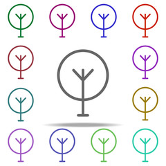 tree icon. Elements of autumn in multi color style icons. Simple icon for websites, web design, mobile app, info graphics