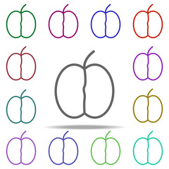 apricots icon. Elements of autumn in multi color style icons. Simple icon for websites, web design, mobile app, info graphics