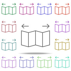 collapsible expand icon. Elements of arrow and object in multi color style icons. Simple icon for websites, web design, mobile app, info graphics