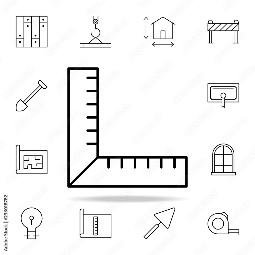 Poster ruler icon. architecture icons universal set for web and mobile