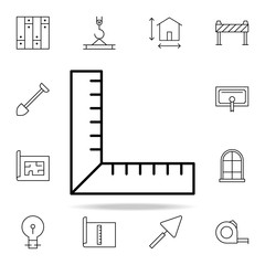 ruler icon. architecture icons universal set for web and mobile