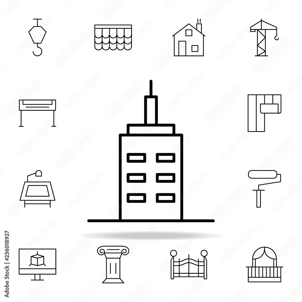 Poster building icon. architecture icons universal set for web and mobile
