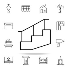 stairs icon. architecture icons universal set for web and mobile