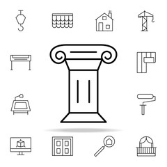 column icon. architecture icons universal set for web and mobile