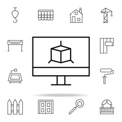 3D drawing icon. architecture icons universal set for web and mobile
