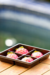 Thai dessert  It’s made solely with flour, sugar, and coconut cream.