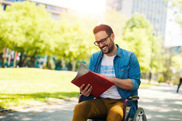 Student in wheelchair