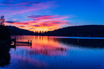 Obraz premium Sunrise on Lake