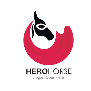 hero horse logo template