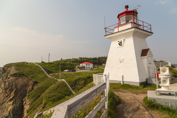 Fototapeta na wymiar Cape Enrage Lighthouse and Foghorn