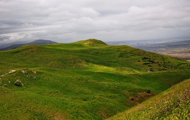 Mountain landscape from the northern region of Azerbaijan, Siazan.