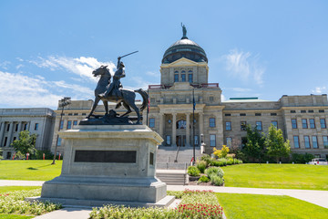 Thomas Francis Meagher Statue at the Montana State Capital - obrazy, fototapety, plakaty